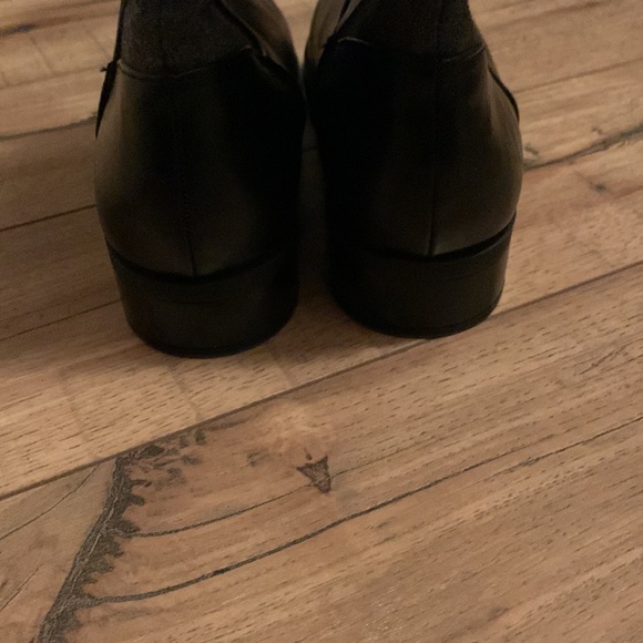 Black and grey tall vegan boots - Picture 7 of 14